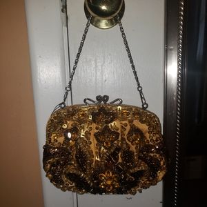 Vintage NWT Moni Gold Sequin bag